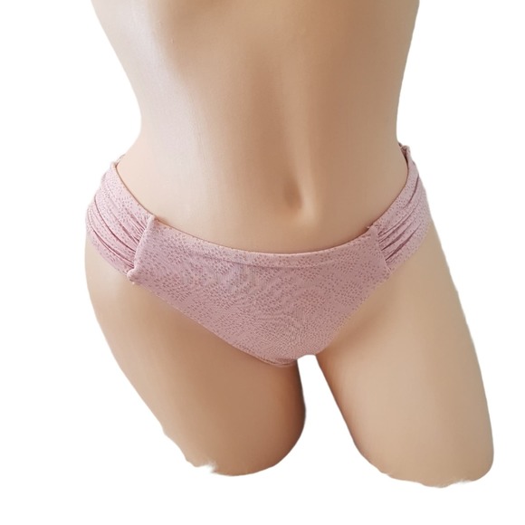 NWT Lucky Brand Dusty Pink Scrunch Bikini Bottom XS - Picture 3 of 12